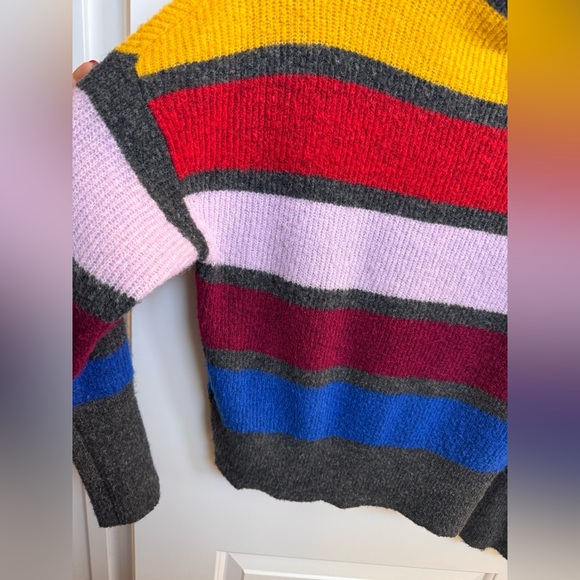 Express Color Block Striped Sweater - Picture 8 of 9